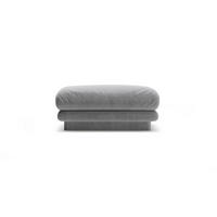 POUF Torino aus Samt hellgrau - Hellgrau, Textil (80/41/80cm) - Micadoni