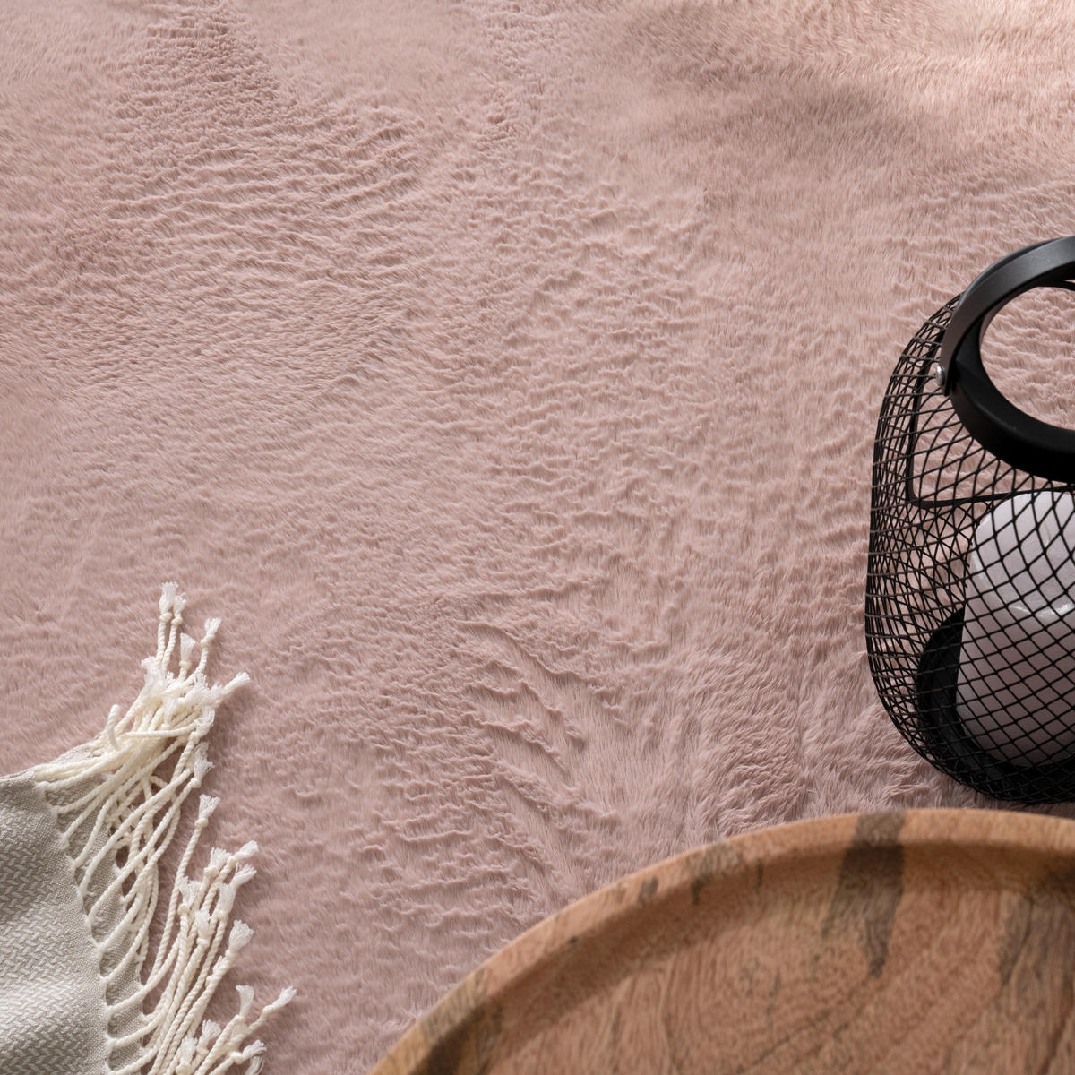 KURZFLORTEPPICH 140/200 cm Pelt 640 - Rosa, Textil (140/200cm) - Paco Home