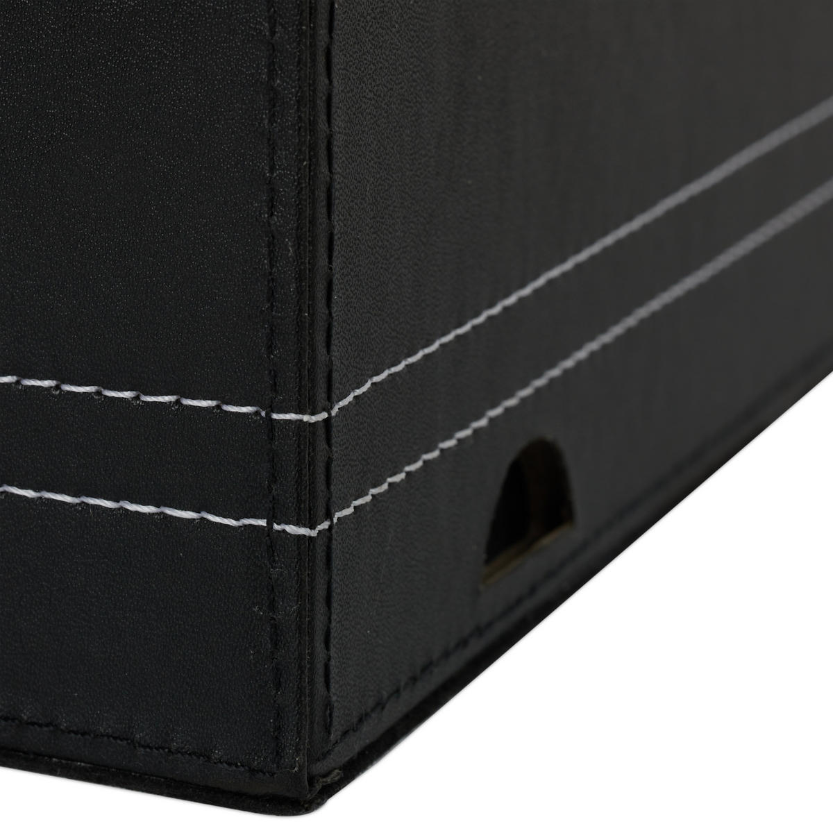 SCHREIBTISCHORGANIZER - Schwarz, Wellpappe/Kunststoff (15/19/13cm) - Relaxdays