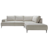 SCHLAFSOFA 275 cm L-Form Harmonia mit Beinen, Rechts, Hellgrau - Hellgrau, Holz (195/275cm) - Emporius