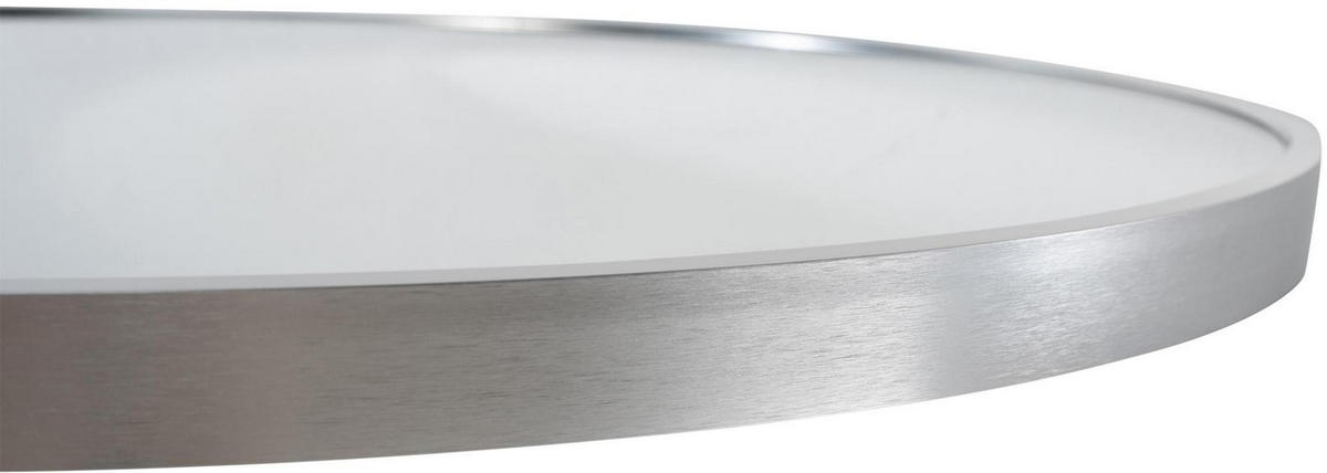WANDSPIEGEL rund 60 cm Metall silber - Silberfarben, Metall (60/60/3cm) - CLP