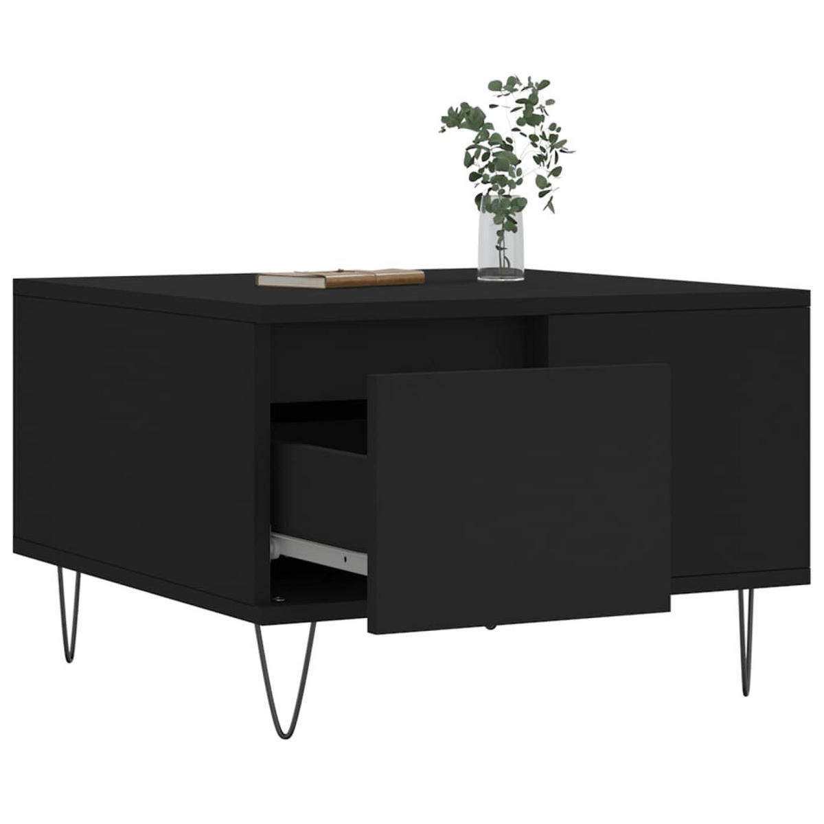 COUCHTISCH Schwarz 55x55x36,5 cm Holzwerkstoff - Schwarz, Holzwerkstoff (55/55/36.5cm) - furnicato