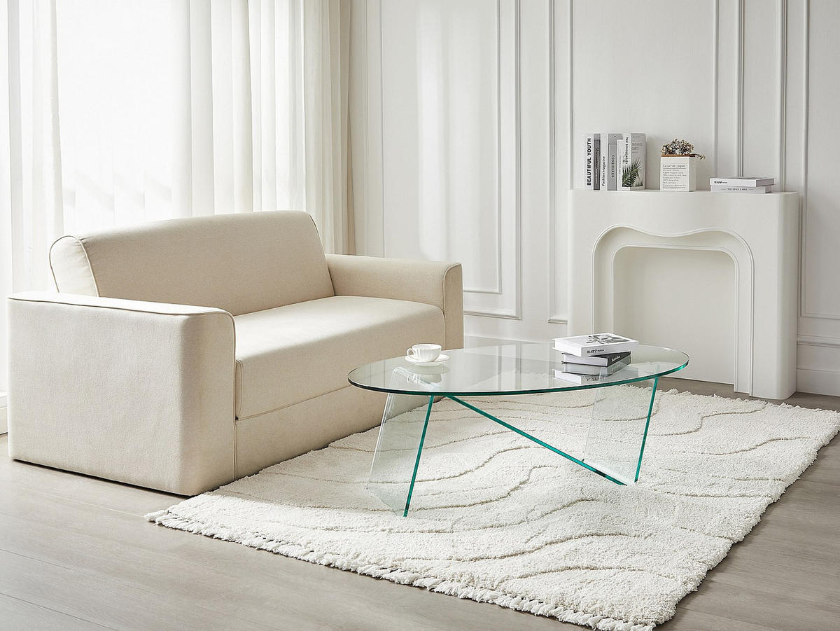 COUCHTISCH - Sicherheitsglas - Transparent - ELOWEN - Transparent, Glas (70/120/41cm) - Vente-Unique