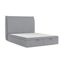 POLSTERBETT Tuvalu mit Stauraum 120/200 cm Grau im Alta Stoff - Schwarz/Grau, Holz/Holzwerkstoff (120/200cm) - AltaBeds