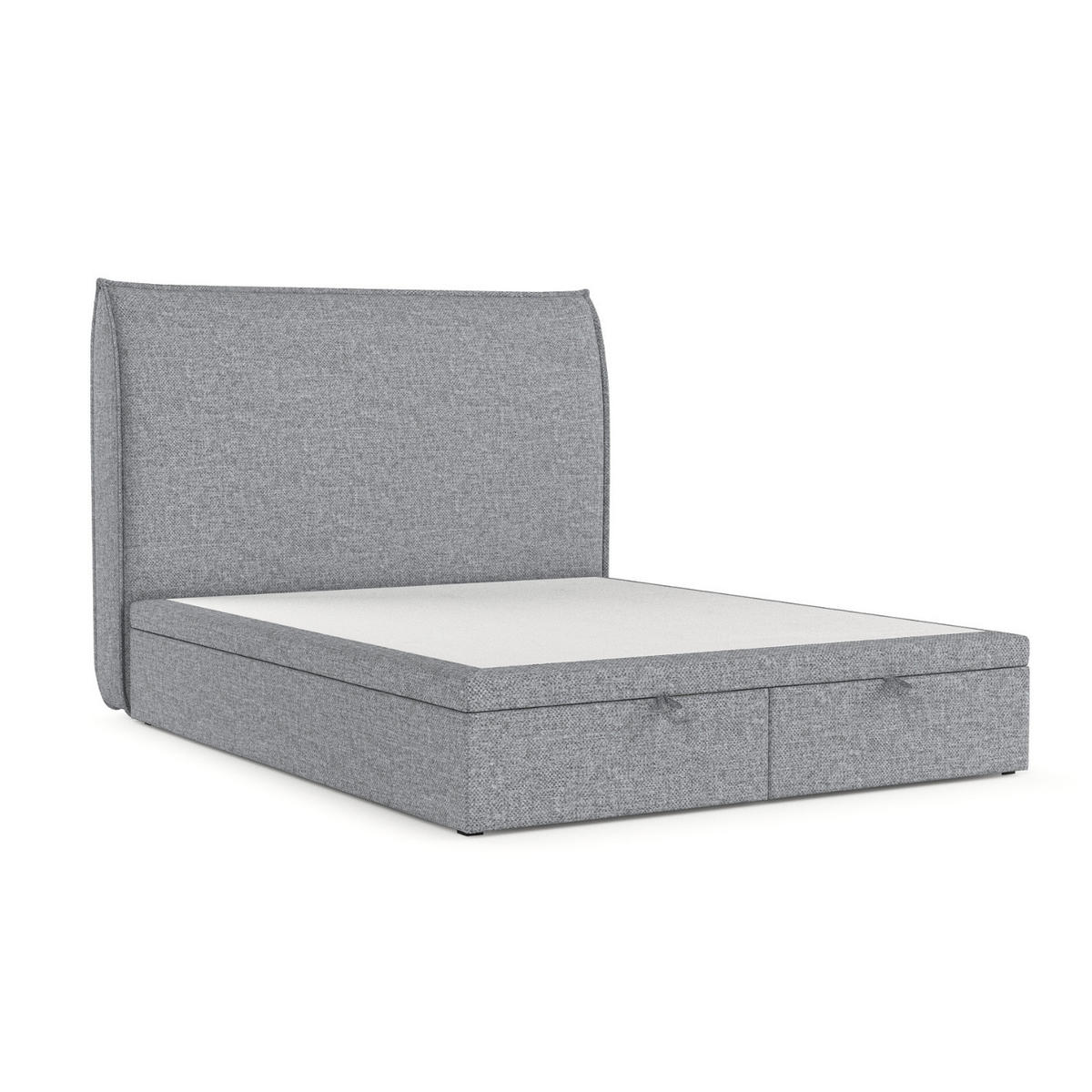 POLSTERBETT Tuvalu mit Stauraum 120/200 cm Grau im Alta Stoff - Schwarz/Grau, Holz/Holzwerkstoff (120/200cm) - AltaBeds
