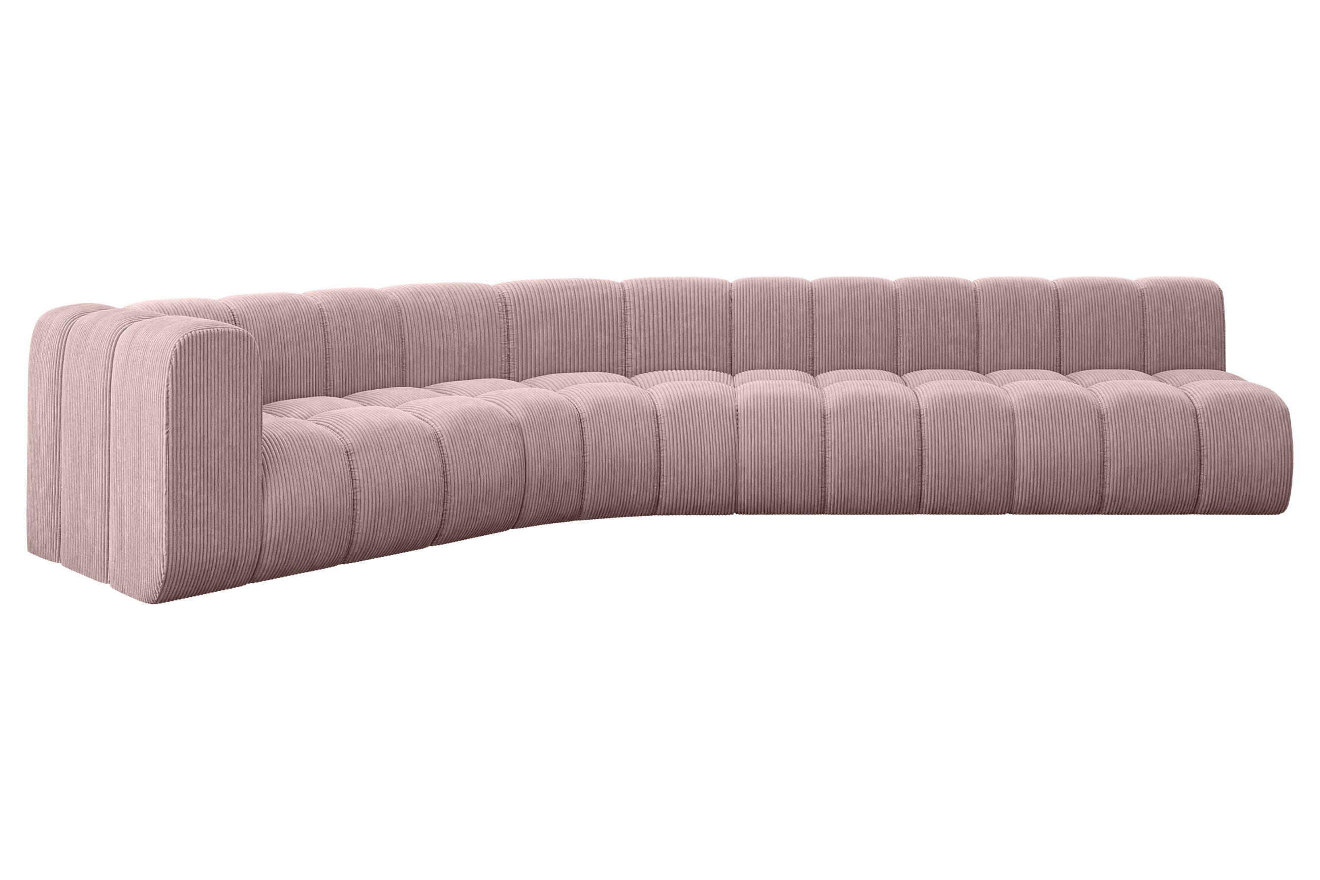 ECKSOFA modulares Sofa Karex-L2 - 399x194x70 cm Rosa - Rosa, Holzwerkstoff/Textil (399/194cm) - ALTDECOR