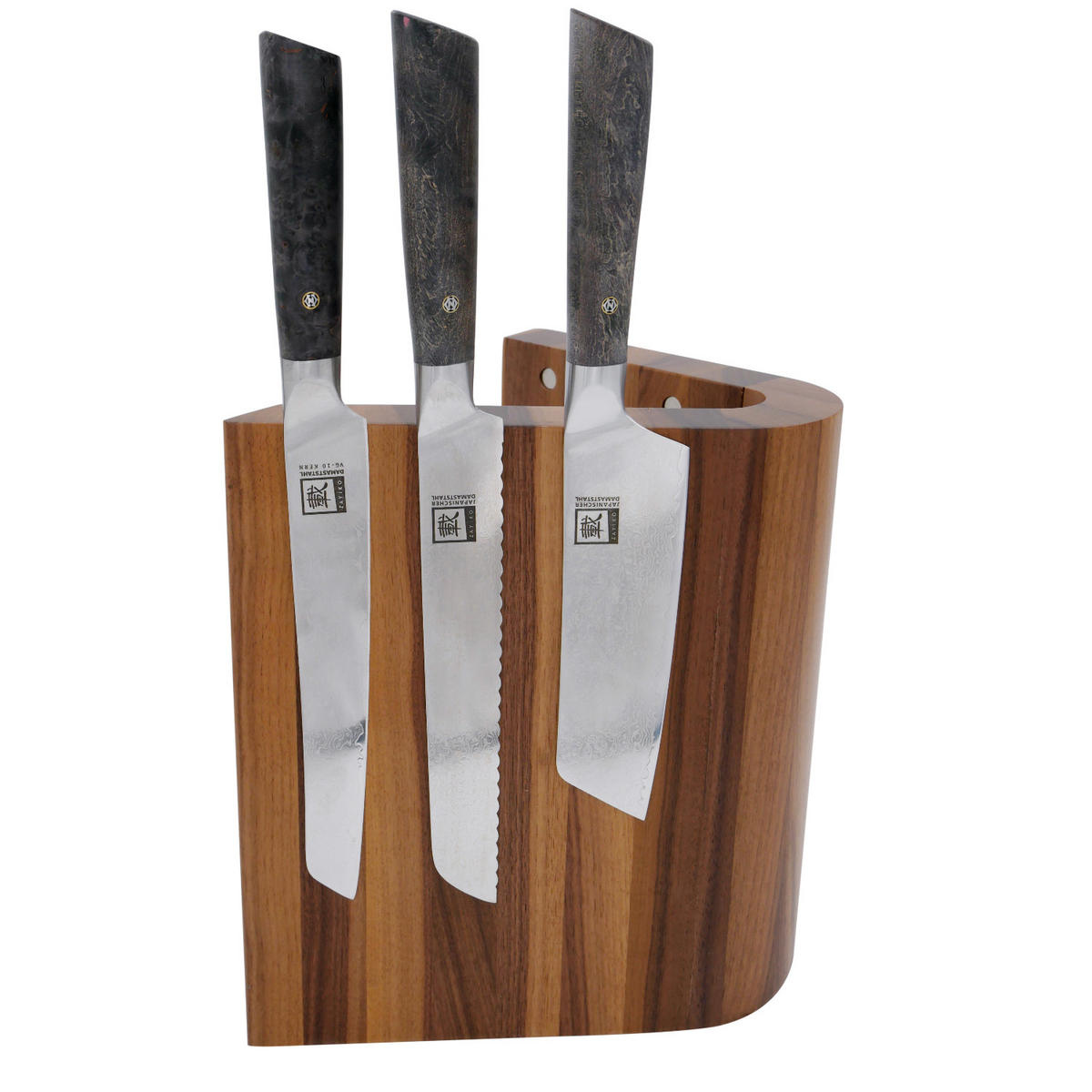 MESSERBLOCK MAGNETISCH NUSSBAUM - Nussbaumfarben, Holz (22/26/21cm) - Zayiko