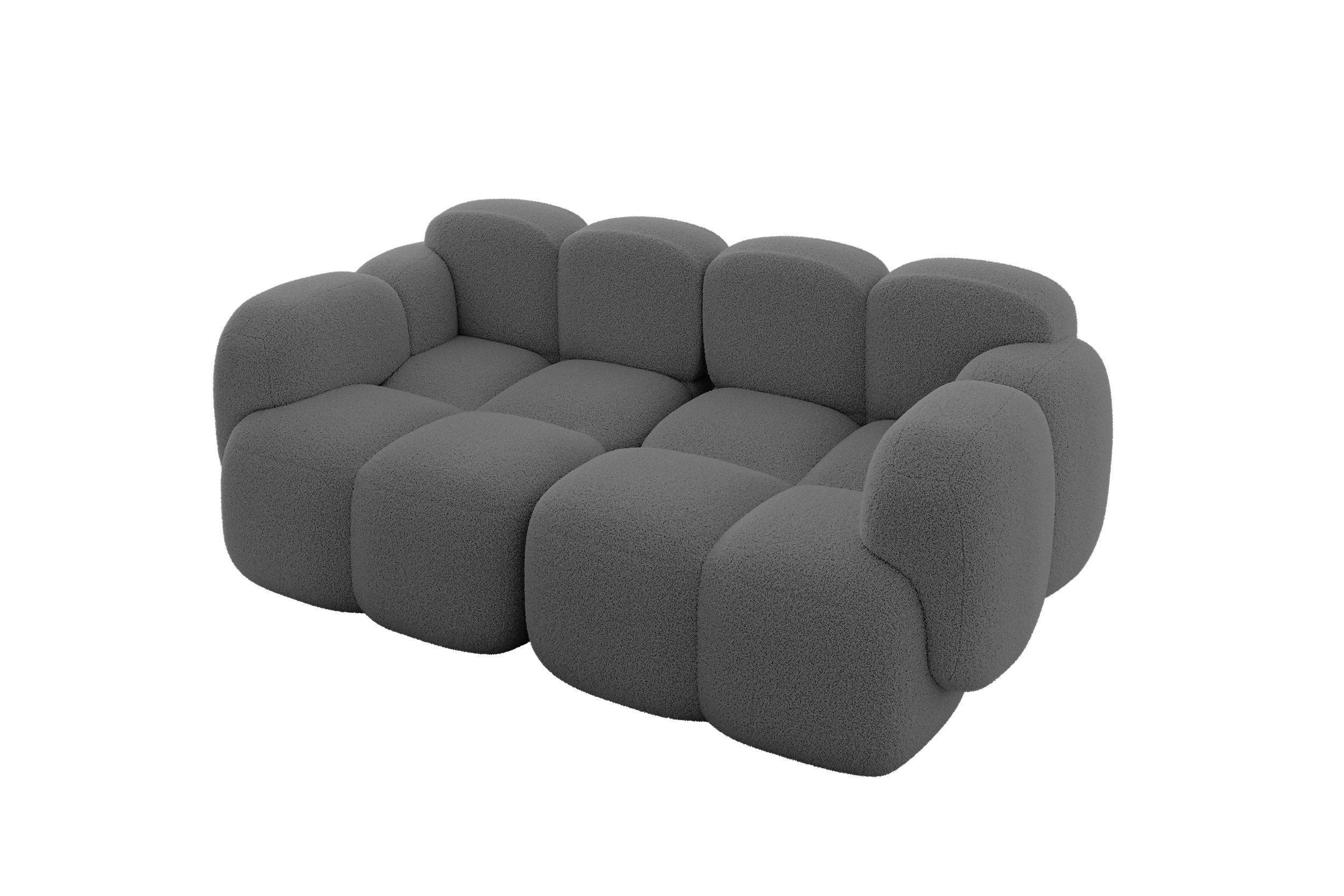 Altdecor 2-Sitzer Chrom 214x75x118 cm