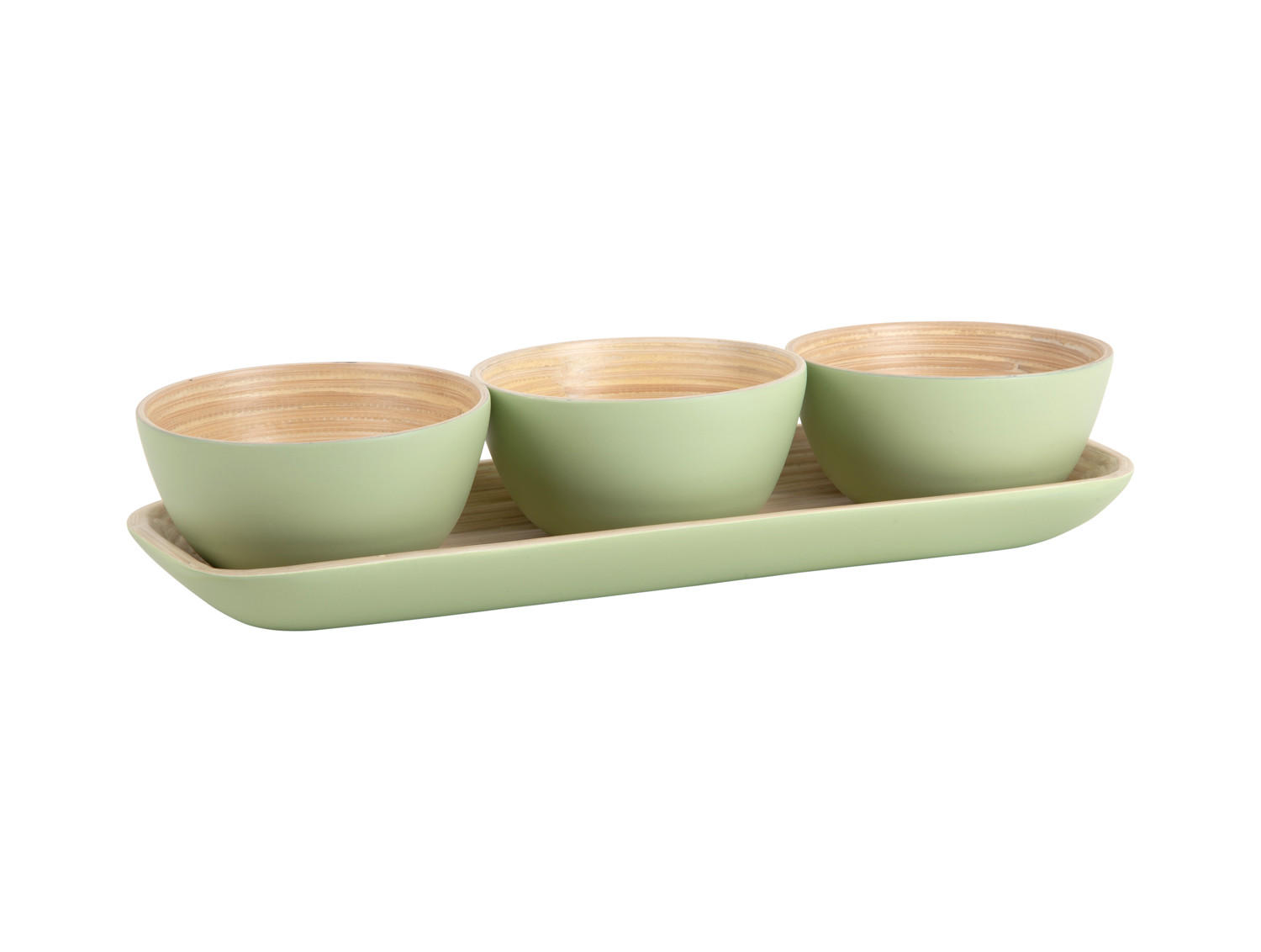 SNACK Set Puro 36/12/6 cm - Grün, Naturmaterialien (12cm) - Present Time