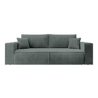 SCHLAFSOFA Farese Grau Cordbezug - Schwarz/Grau, Kunststoff/Textil (257/85/102cm) - Selsey