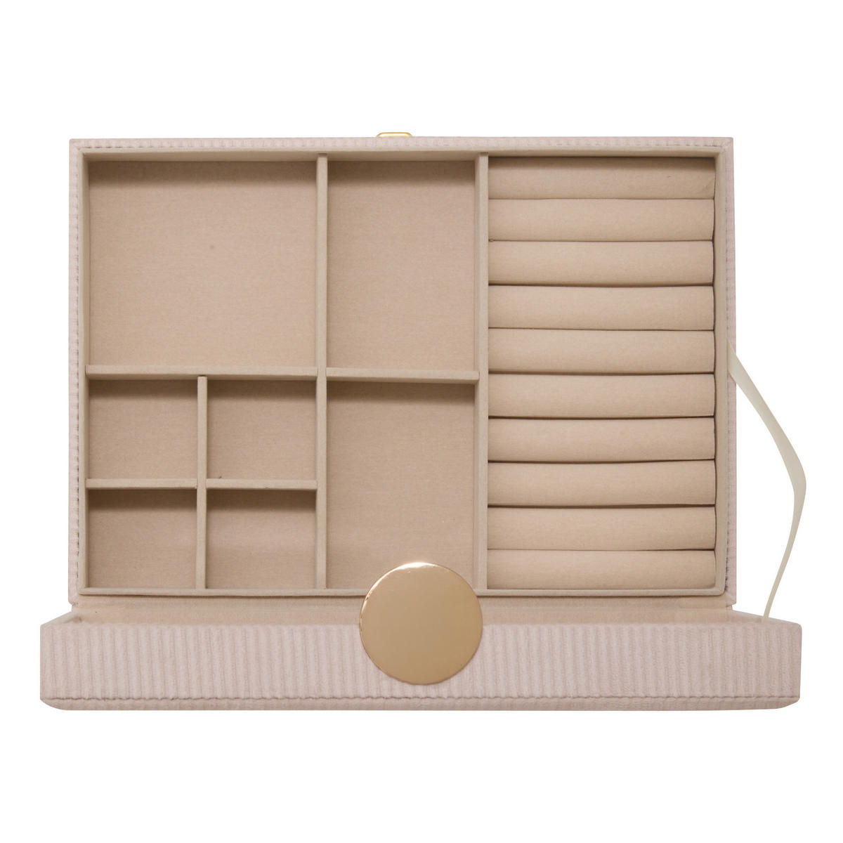 SCHMUCKSCHATULLE Enya 27,5/19/10 cm - Beige, Holzwerkstoff (19/10/27.5cm) - Atmosphera Createur d´interieur