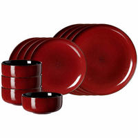 BASIC-SET Gambia rot 12er Set - Rot, Keramik (1/1/1cm) - Ritzenhoff Breker