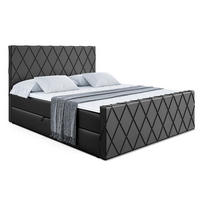 BOXBETT LEPARO-Z - 200 x 200 - H3 - Schwarz Hochglanz - Schwarz Hochglanz, Holzwerkstoff (200/200cm) - ALTDECOR