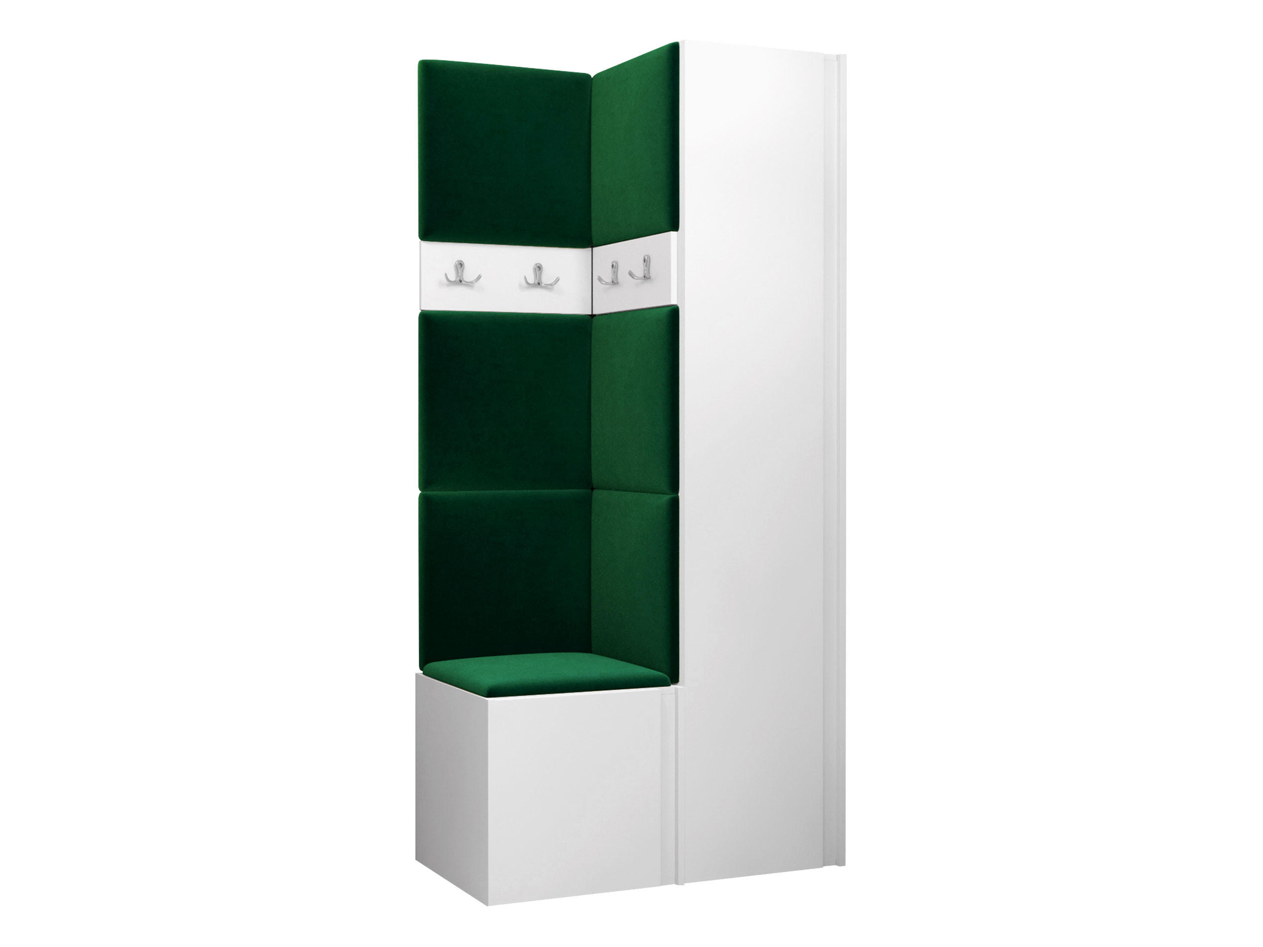 GARDEROBEN-SET Orion XXIV - Weiß/Grün, Holzwerkstoff/Kunststoff (82/186/46cm) - MIRJAN24