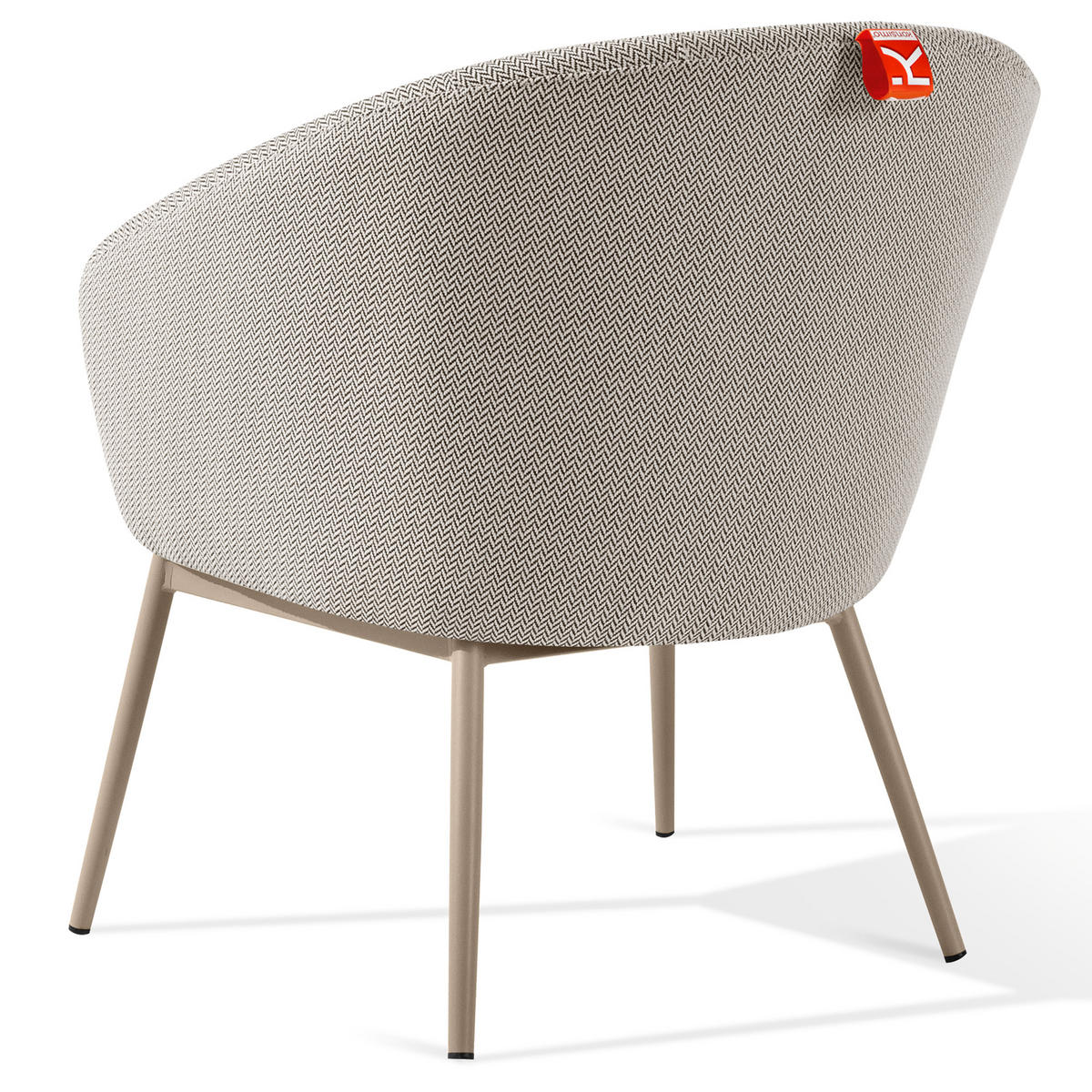 GARTENSESSEL SOLIS Loungesessel, - Braun, Textil/Metall (69/76/66cm) - KONSIMO®
