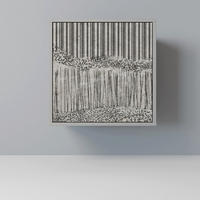 SIDEBOARD GRAIN LINES, Grau, 57,5x42x57,5 cm, Ohne Füße - Multicolor/Grau, Holzwerkstoff (57.5/57.5/42cm) - SpaceRebels