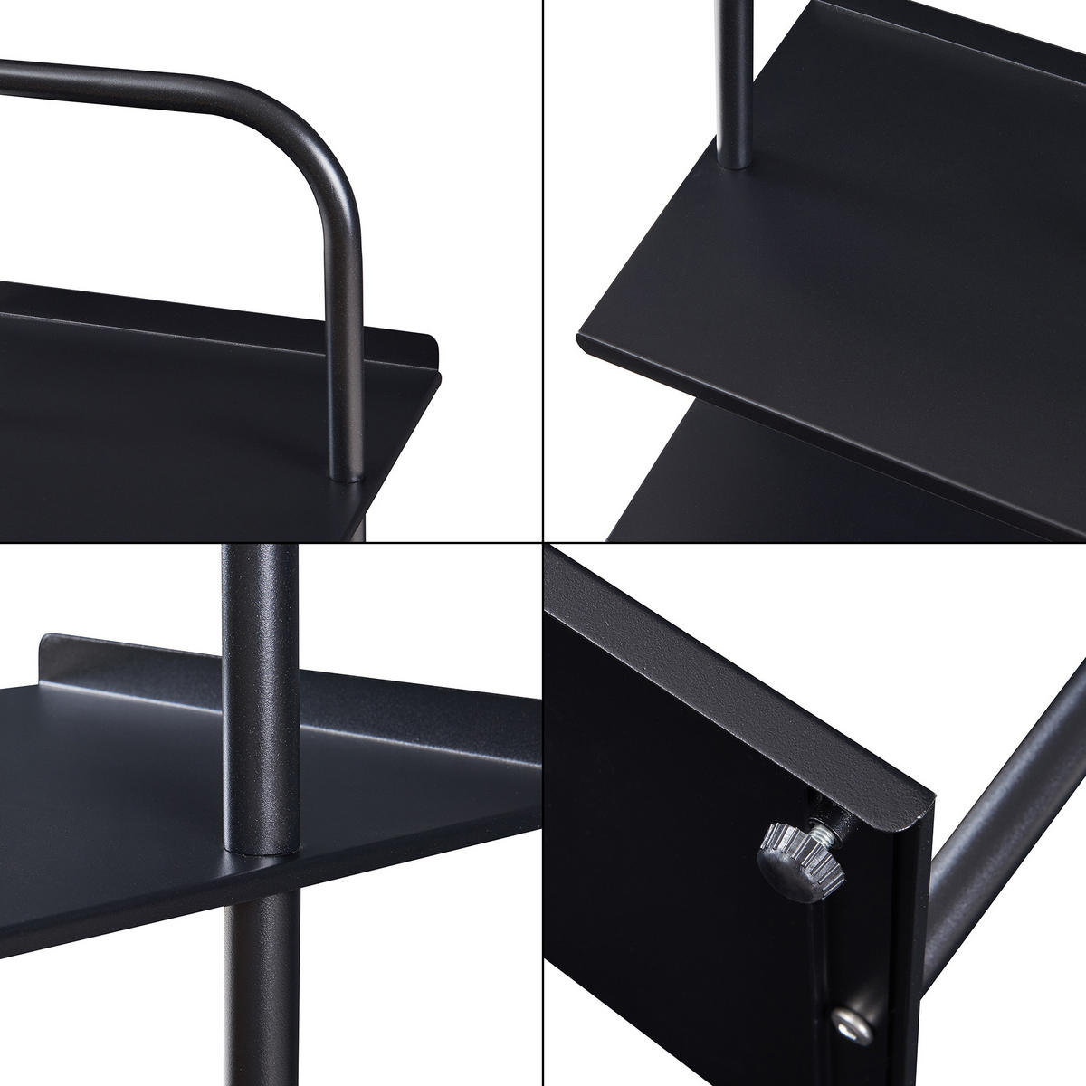 OBUVNÍK Poytya - černá, kov (34/96/32cm) - [en.casa]