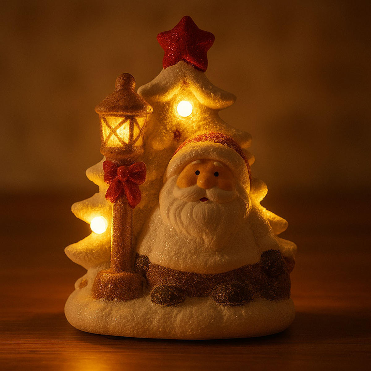 LED DEKOFIGUR Weihnachtsmann Bunt 2er Set - Multicolor, Kunststoff (14.5/12/22cm) - Globo Lighting