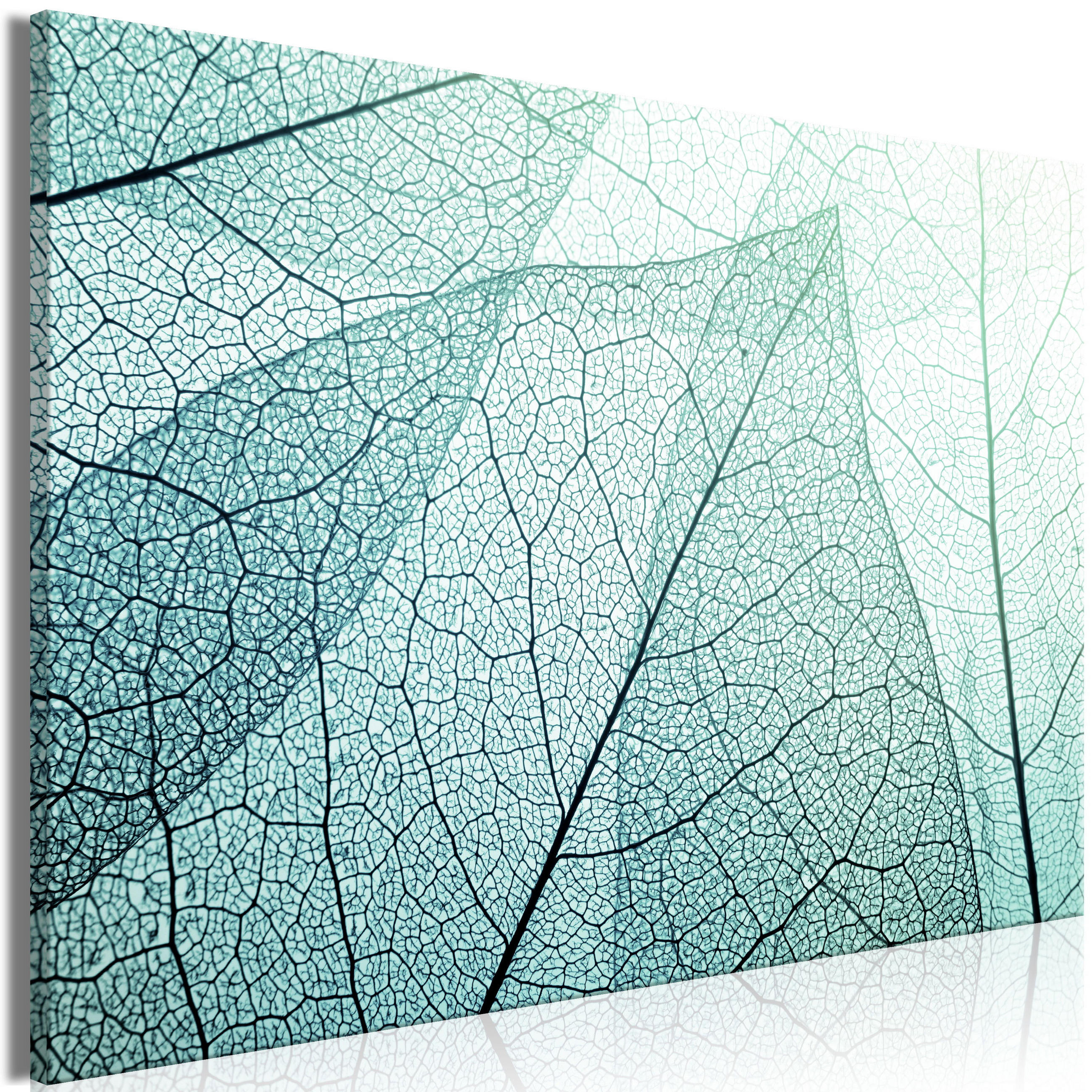KUNSTDRUCK Grün 90/60 cm - Schwarz/Grün, Textil (90/60cm) - KUNSTLOFT