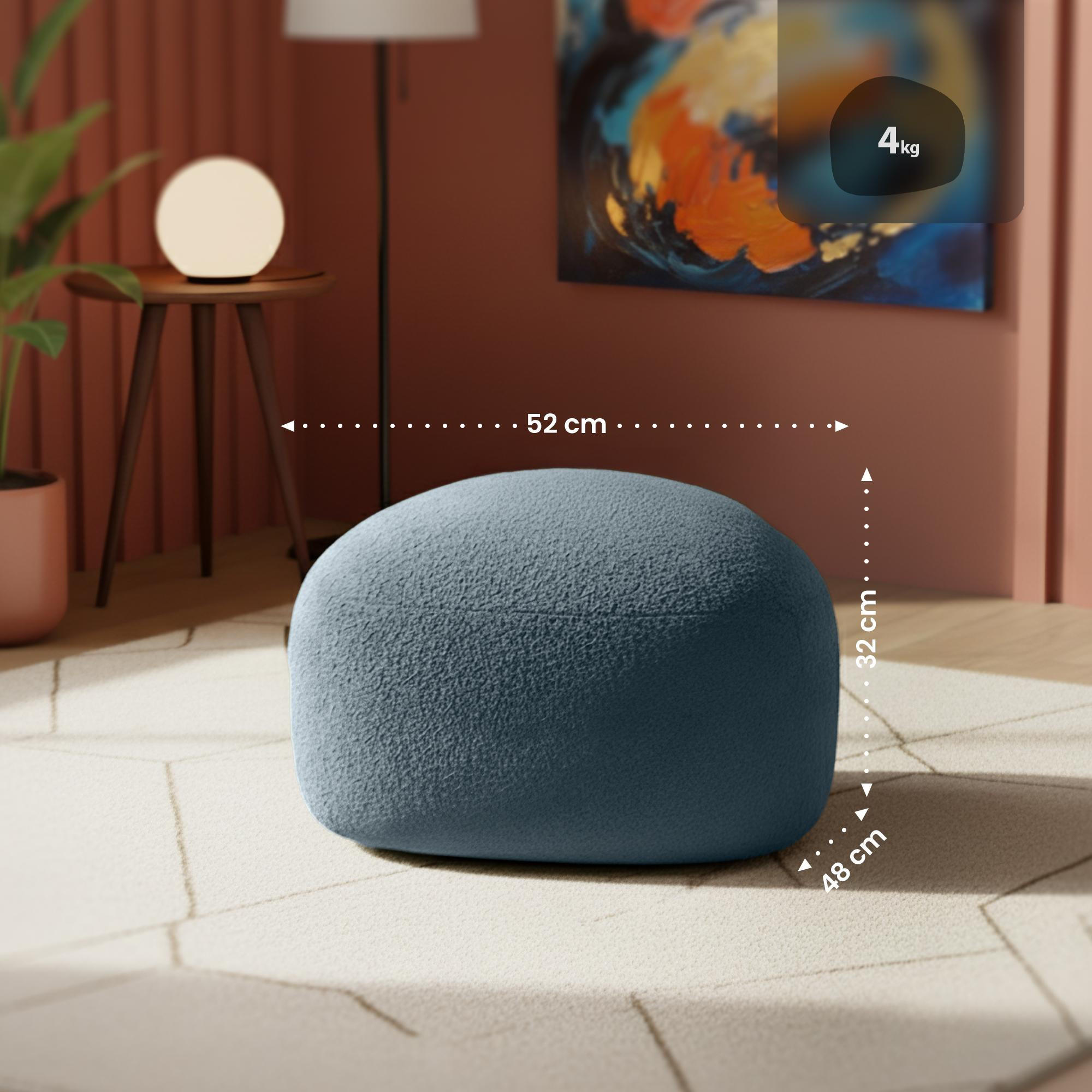 Thumbnail - CLP Hocker, Dunkelgrau, Textil, 52x32x48 cm, Wohnzimmer, Hocker, Sitzhocker