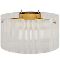 DECKENLAMPE, Runde Deckenleuchte mit E27 Fassung für Schlafzimmer - Transparent, Metall (32/32/16.5cm) - HOMCOM