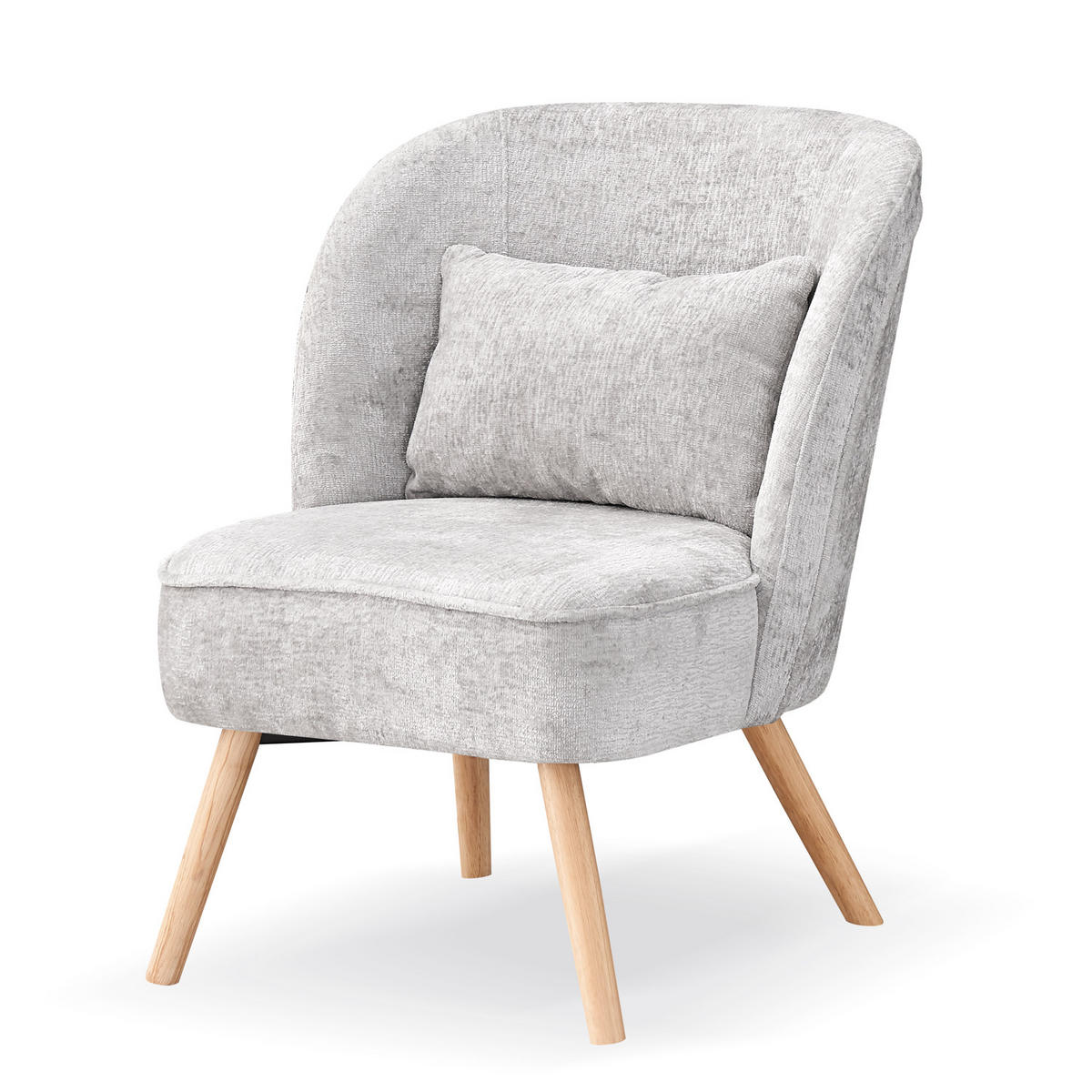 SESSEL YOYO Grau - Grau, Eichenholz/Textil (63/80/70cm) - B&D Home