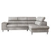 ECKSOFA Kadurin, Seite: Rechts - Greige/Schwarz, Holz/Kunststoff (276/206cm) - MIRJAN24