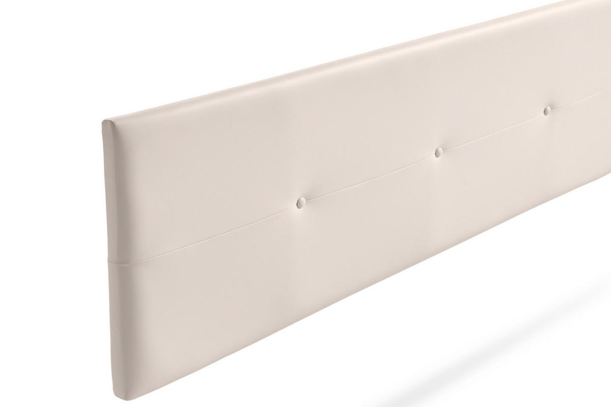 KOPFTEIL gepolstert NAPOLI Kunstleder 130x50x5 cm - Beige - Moonia - Beige, Holz (130/5/50cm)