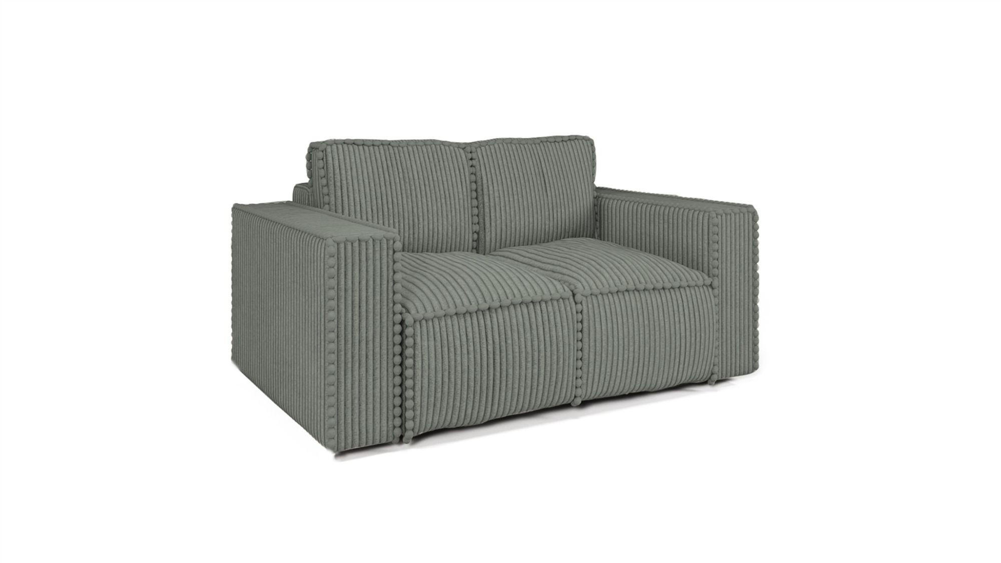SOFA 2-sitzer Vajana - Grün, Holzwerkstoff/Textil (150/86/102cm) - Fun Möbel