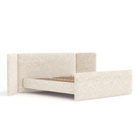 POLSTERBETT Tokyo Creme 140/200 cm - Creme/Naturfarben, Holz/Holzwerkstoff (140/200cm) - Maison de Reve