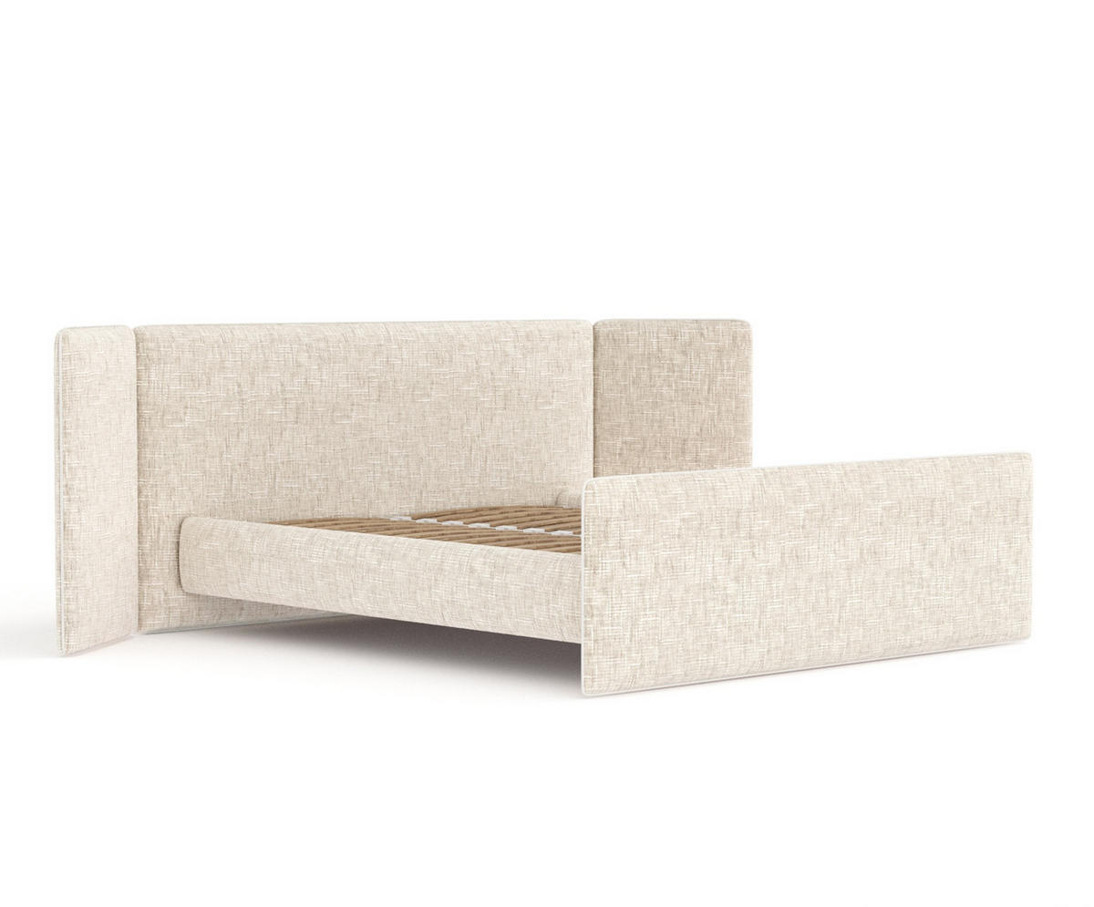 POLSTERBETT Tokyo Creme 140/200 cm - Creme/Naturfarben, Holz/Holzwerkstoff (140/200cm) - Maison de Reve