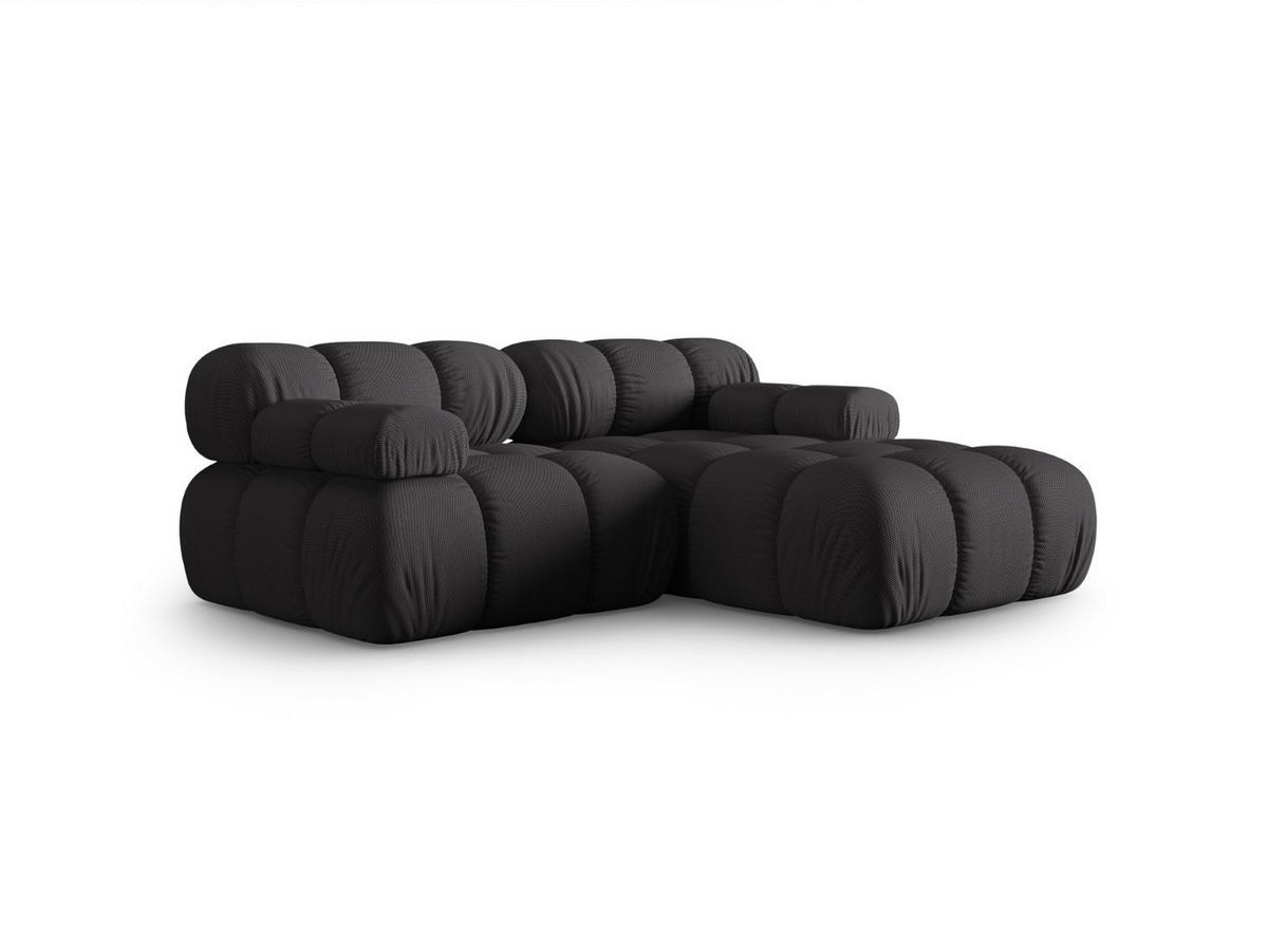 ECKSOFA modular rechts Bellis aus 3D-Stoff Expresso 3 Sitzplätze - Graubraun, Textil (155/188cm) - Micadoni