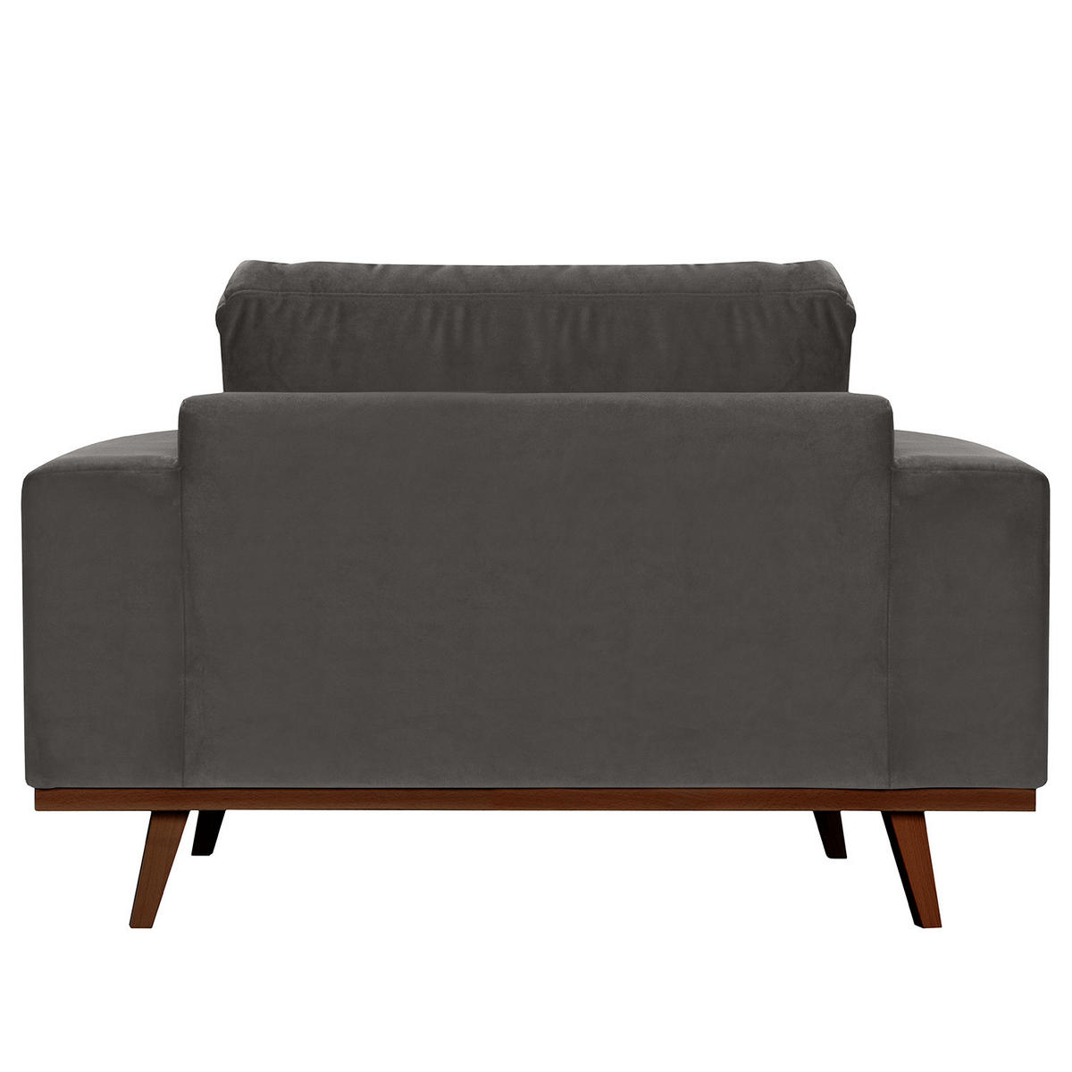 SESSEL - Dunkelgrau/Buchefarben, Buchenholz/Textil (122/81/88cm) - home24