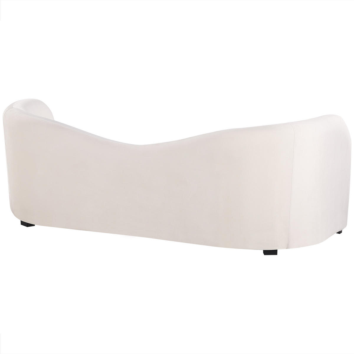 3-SITZER-SOFA Samtstoff Weiß Veltada - Weiß, Textil (205/75/90cm) - Beliani