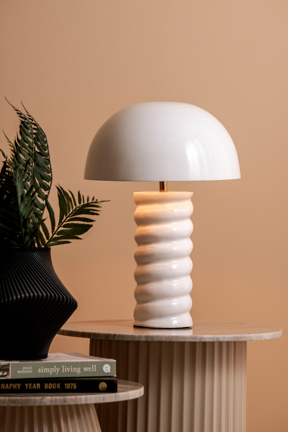 TISCHLAMPE Gracio 30/30/45 cm - Weiß, Metall (30/30/45cm) - Leitmotiv