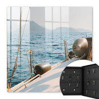 SCHLÜSSELBOX Schwarz 30x30 cm- Türöffnung nach rechts - Seereise - Blau, Metall (30/30/5cm) - TULUP