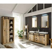 BADMÖBEL-SET 4-TLG. Shelton-61 - Braun, Holzwerkstoff (277/210/43cm) - Lomado