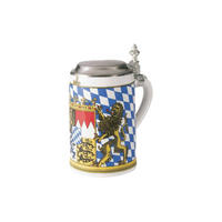 BIERKRUG MIT DECKEL Bayern bunt 0,75 l - Multicolor, Keramik (0.75L) - Seltmann Weiden