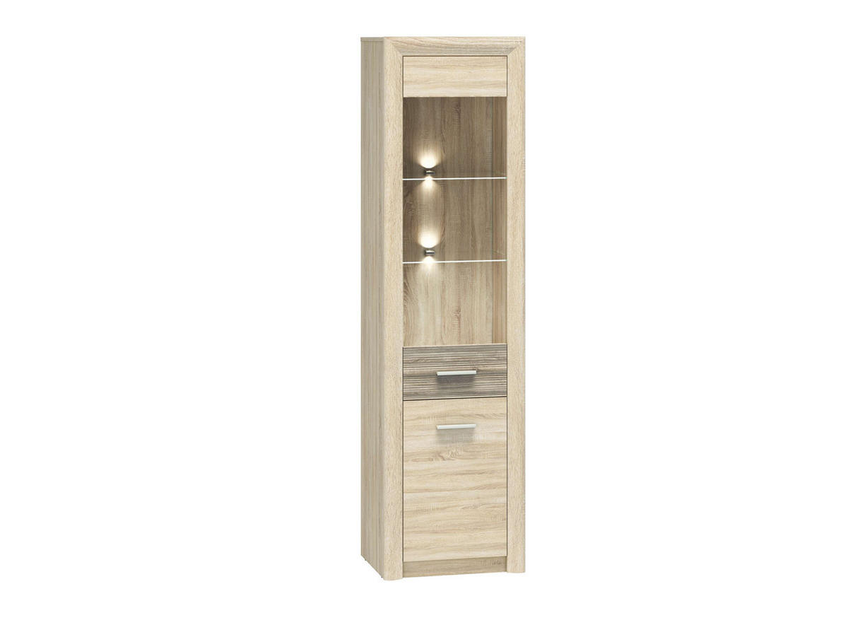WOHNZIMMER Set 4-tlg. – Castel – Eichefarben / Sonoma Eiche - Eichefarben/Sonoma Eiche, Holzwerkstoff (92/201/66cm) - hi-markt