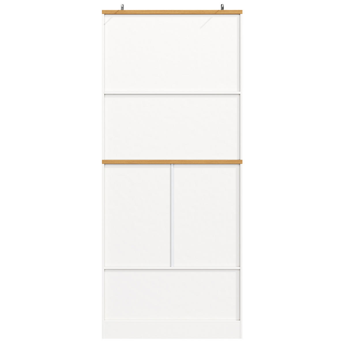 KUHINJSKI ormarić 80/40/180 cm bijeli od MDF-a s ladicama i otvorenim policama - bijela, drvni materijal (80/180/40cm) - OKWISH