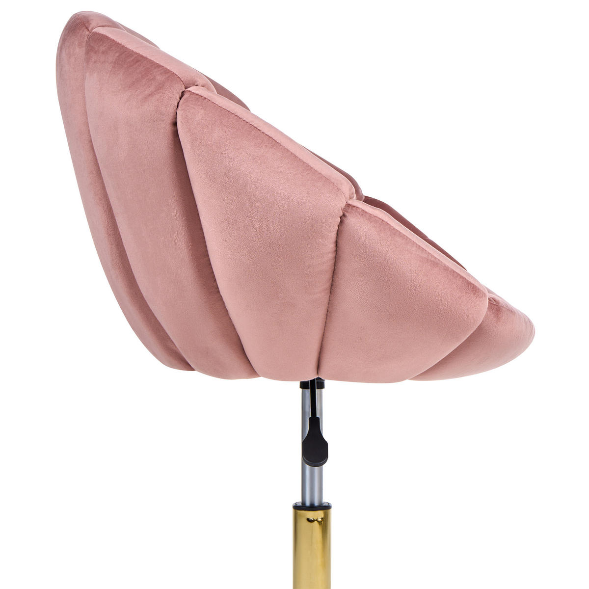 SCHREIBTISCHSTUHL Samtstoff Rosa Annabelle - Pink, Textil (66/81/39cm) - Beliani
