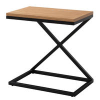 BEISTELLTISCH - Eiche / Schwarz - Eichefarben/Schwarz, Holzwerkstoff/Metall (30/50/50cm) - home24