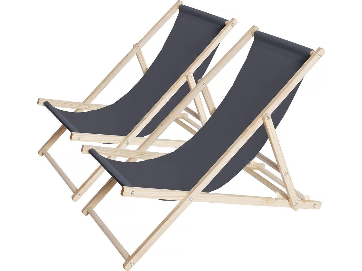 SONNENLIEGE chilienne Grau - Grau, Metall (56/81/107cm) - Habitat Garten