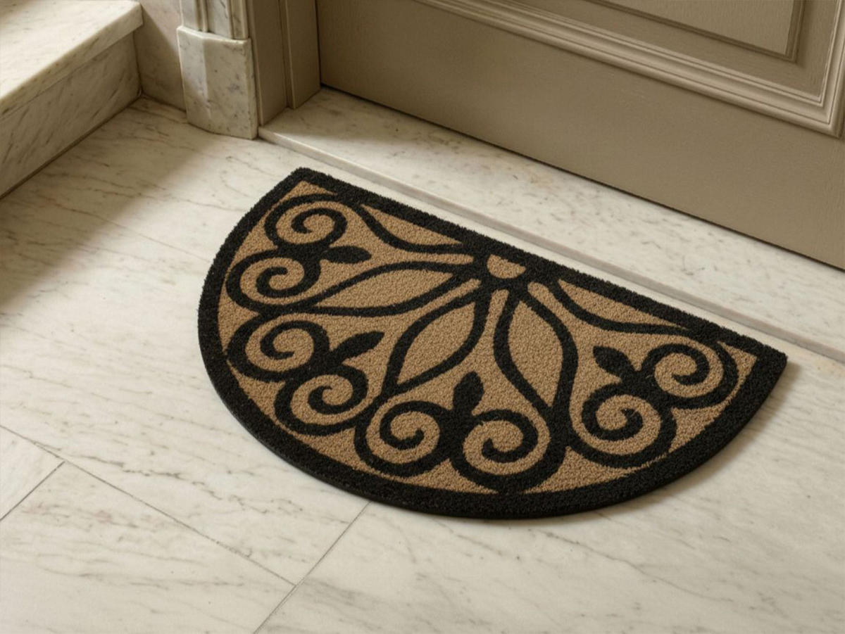 FUSSMATTE Naturfarben 45/75 cm Kokosfasern Tishimna - Naturfarben, Textil (45/75cm) - Beliani