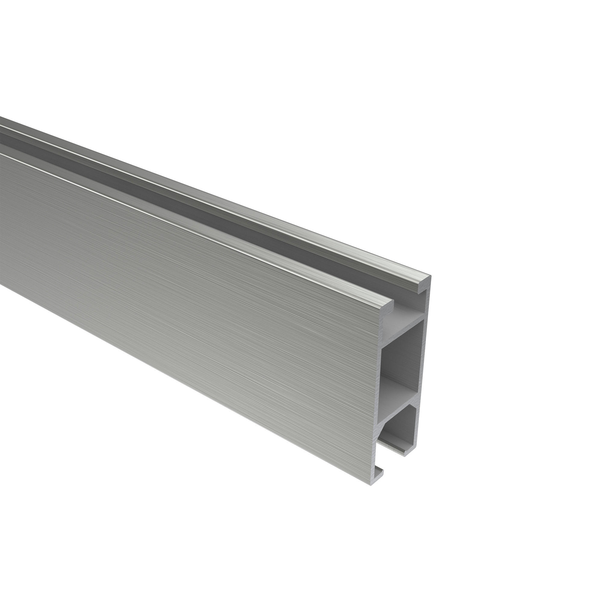 INNENLAUFPROFIL 140 cm, 14x35 mm Edelstahl-Optik - Edelstahlfarben, Metall (140cm) - INTERDECO