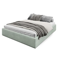 POLSTERBETT 160x200cm Bett mit Stauraum Lattenrost Mint - Mintgrün, Holz/Holzwerkstoff (160/200cm) - Muralo