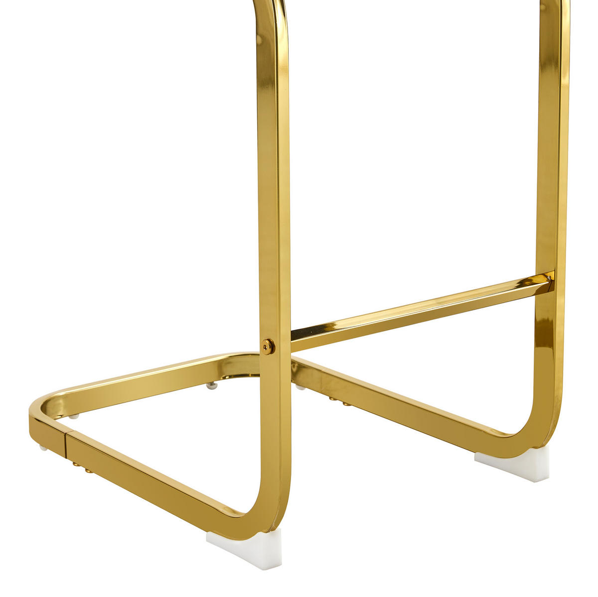 BARHOCKER 2er-Set 96,5 cm Metall/Kunstleder Schwarz Goldfarben - Schwarz, Metall (46.5/96.5/39.1cm) - Meubliv