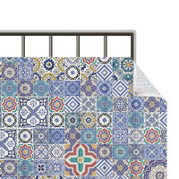 BALKON SICHTSCHUTZ Fliesenspiegel - Aufwändige Portugiesische Fliesen 100/75 cm - Blau, Kunststoff (100/75cm) - Bilderwelten
