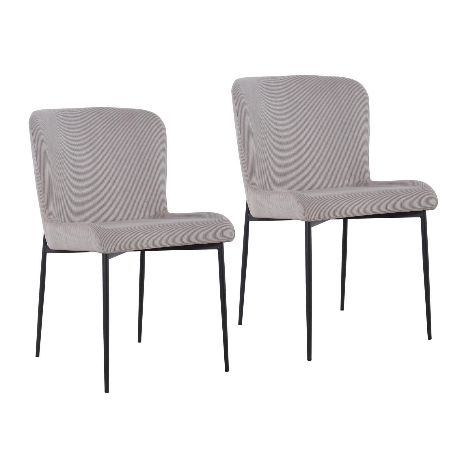 ESSZIMMERSTÜHLE 2er Set FREDDIE Hellgrau - Hellgrau, Textil (48/83/56cm) - SVITA