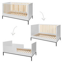 GITTERBETT 70/140 Lumi Weiß und Schwarz - Weiß, Holzwerkstoff (70/140cm) - Petits-meubles